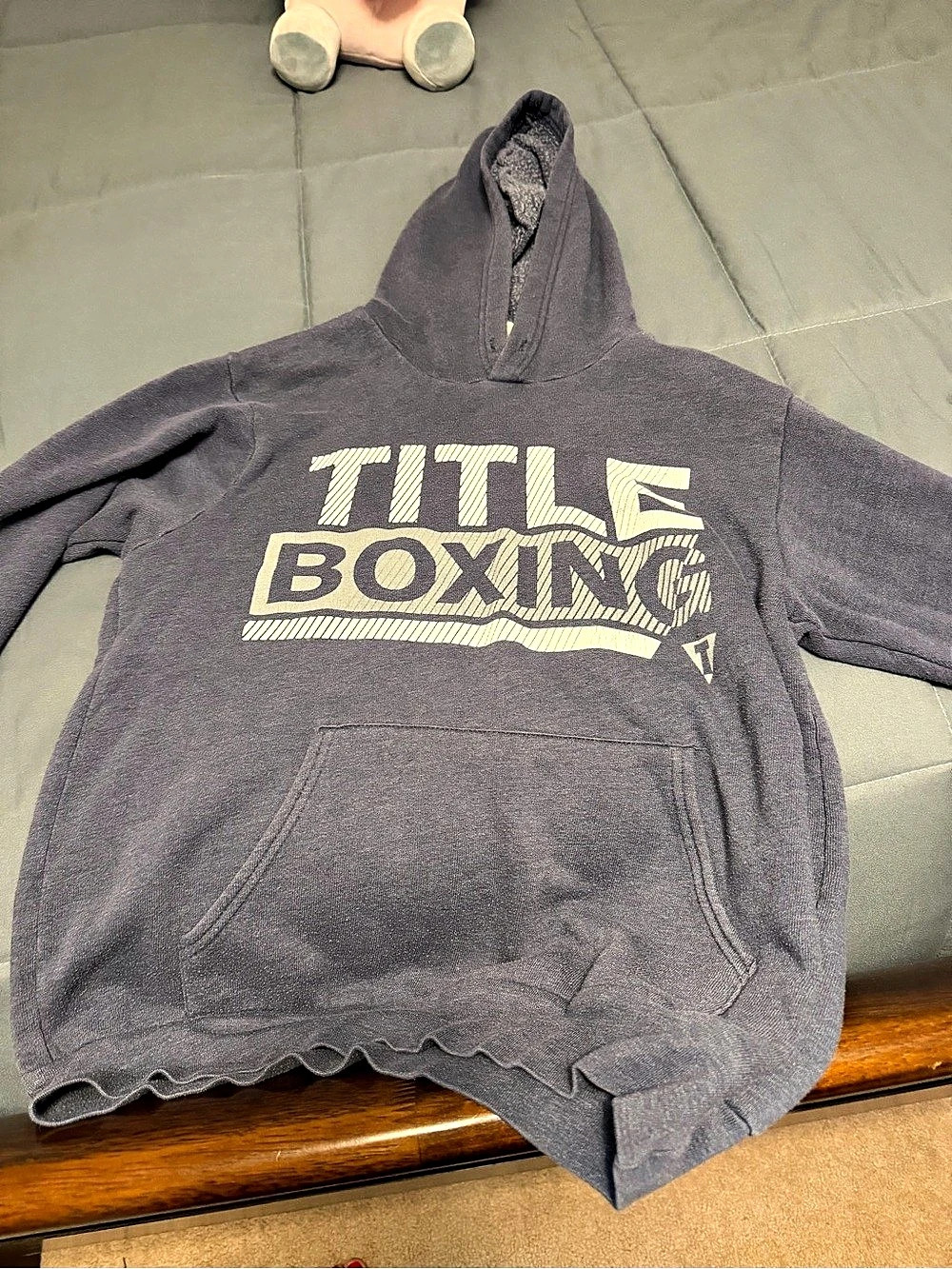 Women’s Title Boxing Graphic Hoodie in Gray